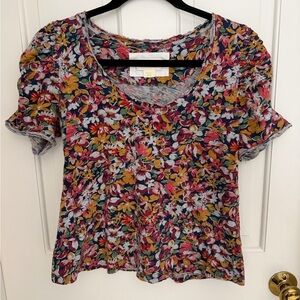 Anthropologie Maeve Multicolor Floral Blouse